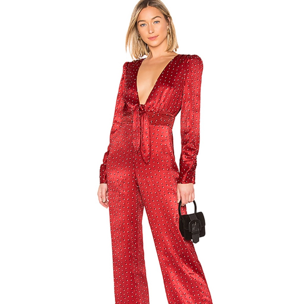 x REVOLVE Vera Jumpsuit in Red Dot